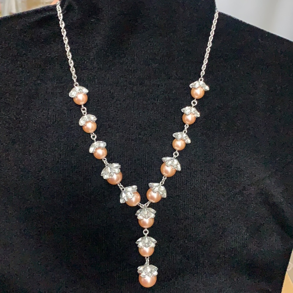 Silver tone Crystal